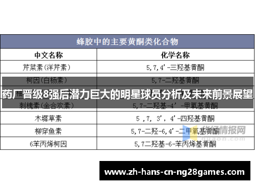 药厂晋级8强后潜力巨大的明星球员分析及未来前景展望